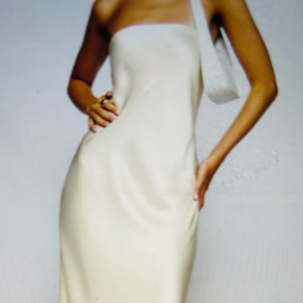 Reformation Joana Silk Dress, size small, never worn, color: Fior Di Latte